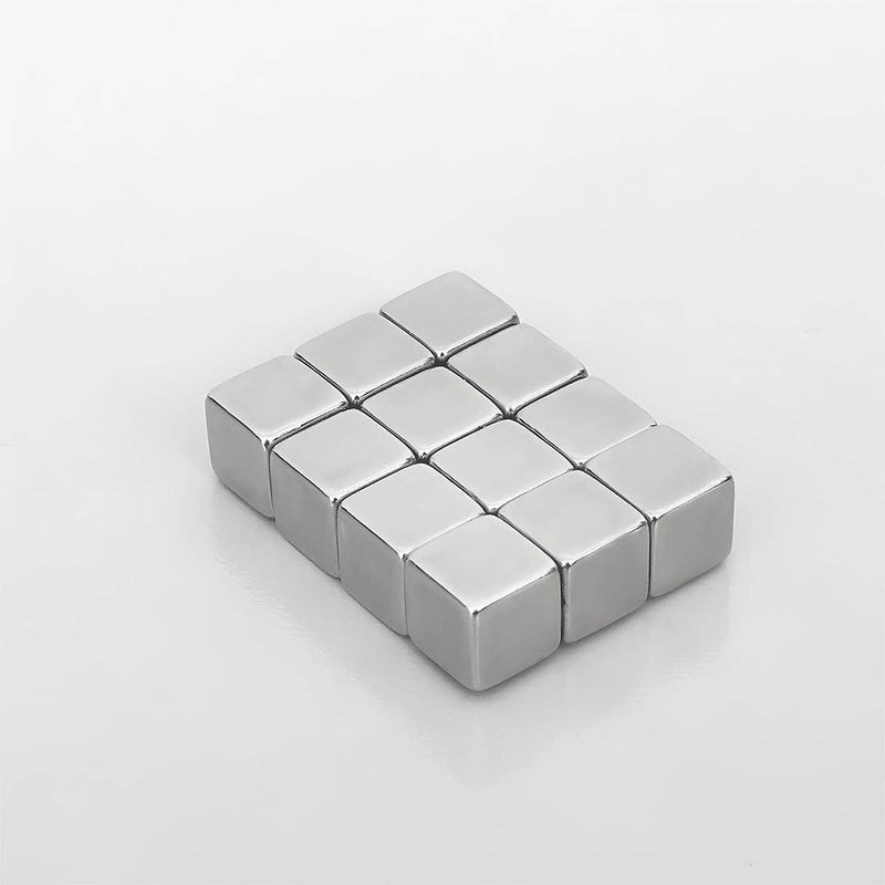Wrapables Cube Neodymium Magnets, Strong Magnets: Set of 12 (Large)