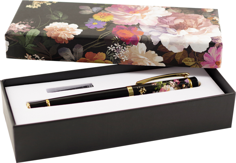 Midnight Floral Fountain Pen with Gift Box