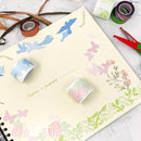 Wrapables Decorative Adhesive Scenic Pattern Hollow Sticker Tape: 60mm x 3M / Birds & Flowers
