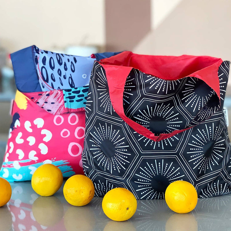 Wrapables Large & Small Allybag Reusable Grocery Bags, Set 2: (Set of 2), New York