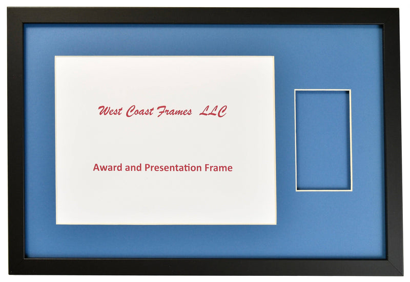 27099 - AWARD AND PRESENTATION MAT - BLACK WOOD FRAME