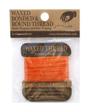 MULTI-PURPOSE 0.45MM WAXED BONDED ROUND POLY THREAD CARD: DARK BROWN