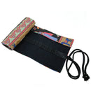 Wrapables Pencil Roll Organizer,  Wrap Pouch (72 slots): Skulls & Roses