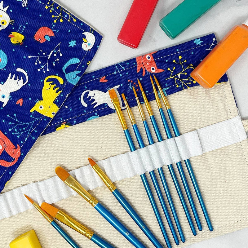 Wrapables Pencil Roll Organizer,  Wrap Pouch (72 slots): Skulls & Roses