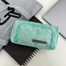 Wrapables Large Capacity Pencil Case, Portable Pencil Pouch for Stationery Office Supplies: Pink & White