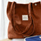 Wrapables Carry Joy Corduroy Tote Bag, Handbag: Navy