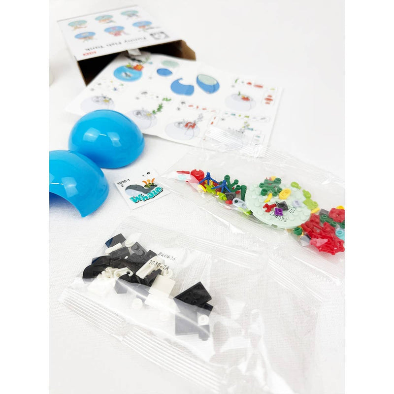 Block Toy Fish Tank Assembly Toy: MIX COLOR / ONE(6)
