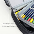 Wrapables Large Capacity 72 Slot Pencil Case for Colored Pencils, Stationery Pouch: Blue