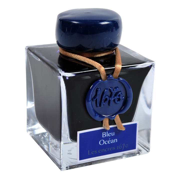 Herbin 1670 Ink with Gold Shimmer 50ml - 6 Colors: Violet Imperial