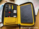 Leather Clutch Sketch Wallet: Black
