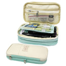 Wrapables Large Capacity Pencil Case Expandable Pencil Pouch: Navy