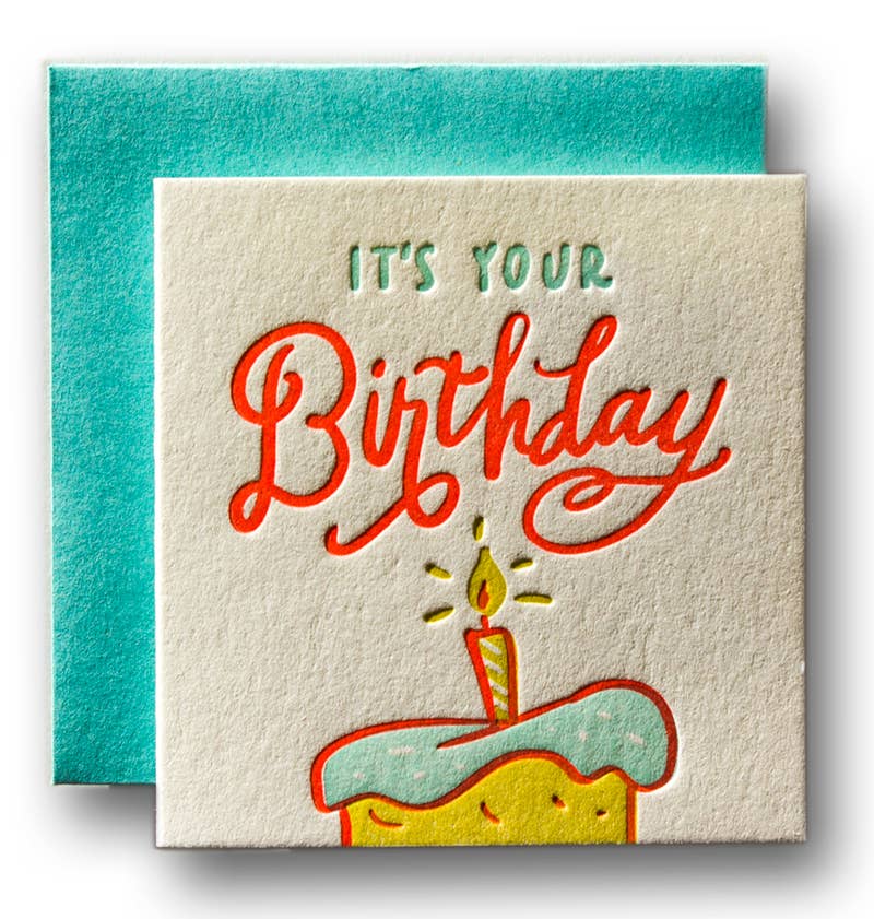 Ladyfingers Letterpress Birthday Tiny Card