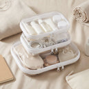 Wrapables Transparent Hard Shell Zipper Case, Clear Travel Storage Organizer for Toiletries, Makeup, and Cosmetics (Set of 3): (Set of 3) LMS