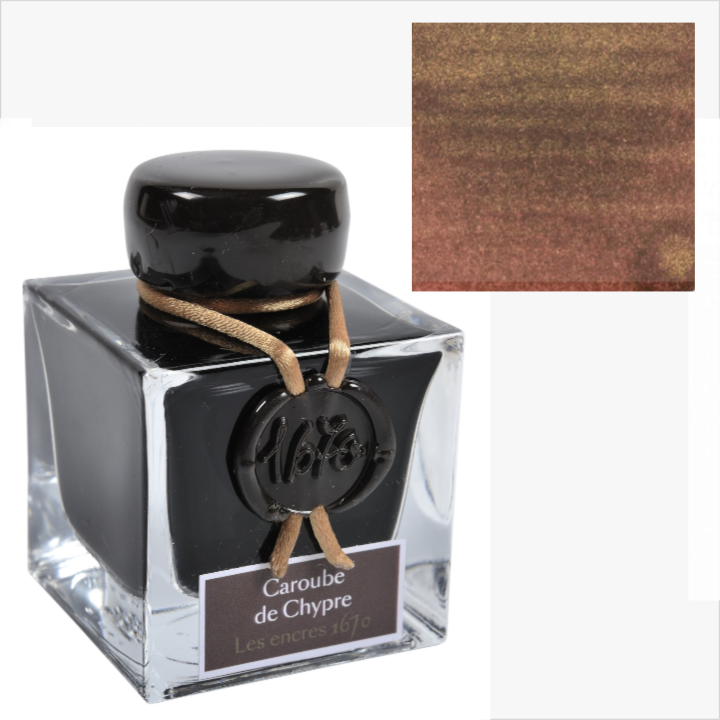 Herbin 1670 Ink with Gold Shimmer 50ml - 6 Colors: Violet Imperial