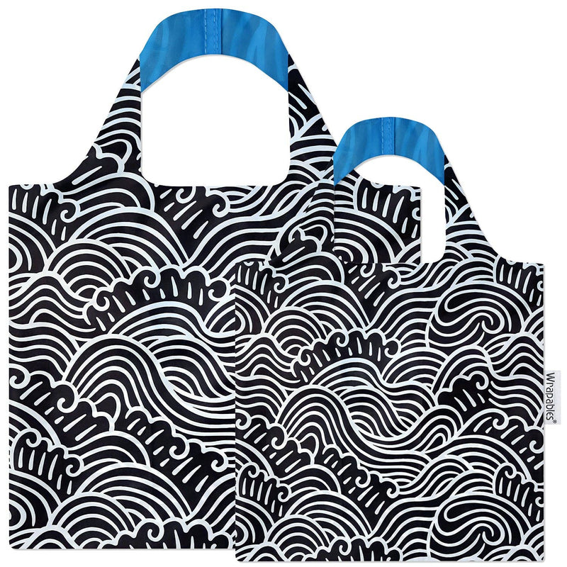 Wrapables Large & Small Allybag Reusable Grocery Bags, Set 2: (Set of 2), New York