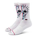 Smiley Skull Socks: White / One Size