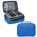 Wrapables Large Capacity 72 Slot Pencil Case for Colored Pencils, Stationery Pouch: Blue