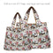 Wrapables Large & Small Foldable Tote Nylon Reusable Grocery Bags, Set of 2: Doggy Sushi