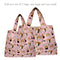 Wrapables Large & Small Foldable Tote Nylon Reusable Grocery Bags, Set of 2: Doggy Sushi