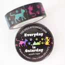 Everyday is Caturday Rainbow Cats Washi Tape
