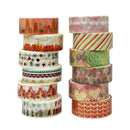 Wrapables Elegant Gold Foil Washi Tape Box Set for Arts & Crafts, Scrapbooking, Stationery, Diary (12 Rolls): Galaxy