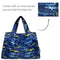 Wrapables Large & Small Foldable Tote Nylon Reusable Grocery Bags, Set of 2: Doggy Sushi