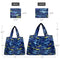 Wrapables Large & Small Foldable Tote Nylon Reusable Grocery Bags, Set of 2: Doggy Sushi