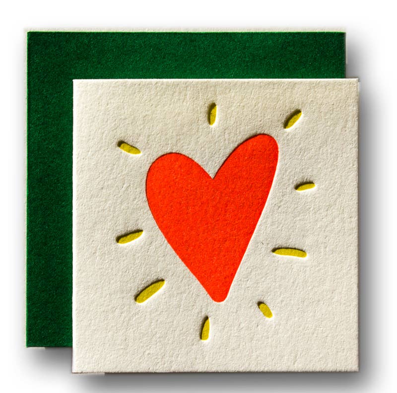 Ladyfingers Letterpress Heart Tiny Card