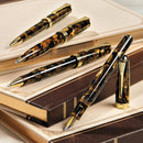 True Writer Classic Golden Dark Tortoise Fountain Pen: Medium