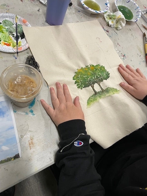 01.09.2026 Watercolor & Embroidery on Canvas Fabric