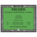 Arches Watercolor Block Natural White 140lb Cold Press 12"x16" 20sh