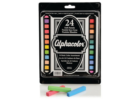 Alphacolor Soft Pastel Set of 24 Basic Colors