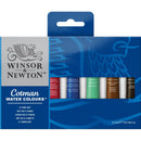 Winsor & Newton Cotman Watercolor 6 Tube Set Assorted Colors 8ml Tubes 6pc package front