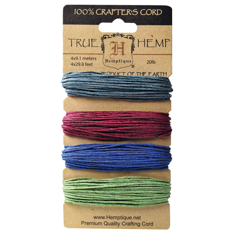 Hemptique Hemp Cord 4pk Earthy Pastel 2lb