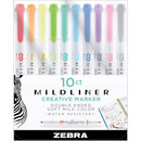 Zebra Midliner Ast. Colors 10pc set