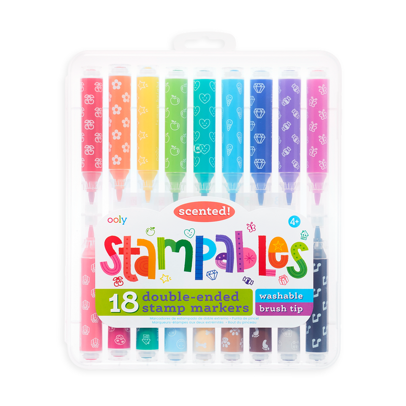 Ooly Stampables Double-Ended Stamp Markers - 18 Pack