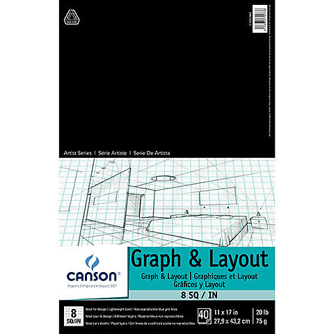 Canson Graph and Layout Paper 4x4 Grid