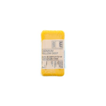 R&F Encaustic Paint Cake Cadmium Yellow Deep 40ml Series 4