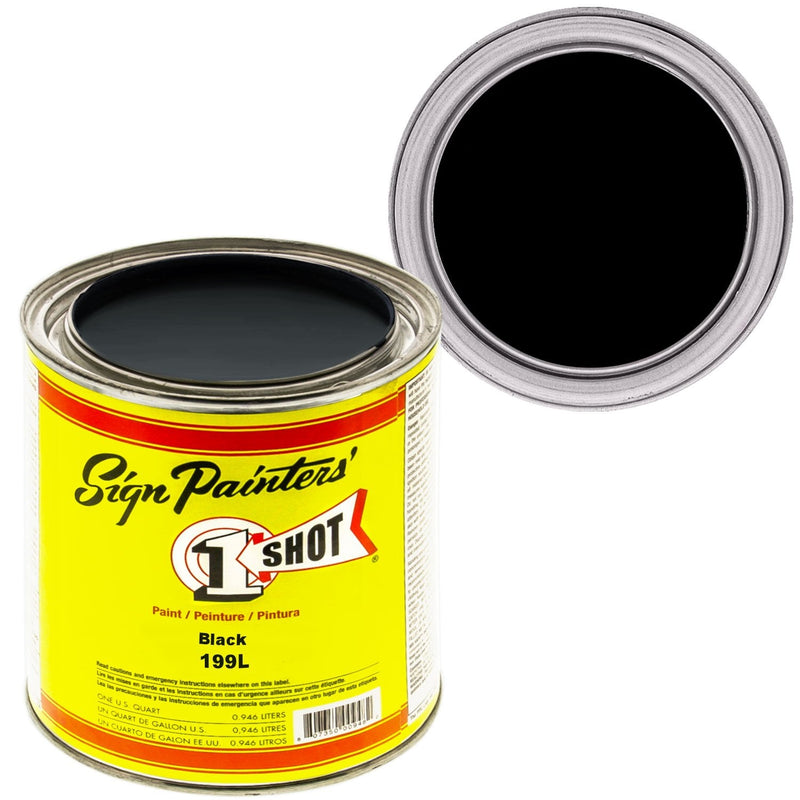 1Shot Lettering Enamel Black 199L 1qt - Nevada Fine Arts
