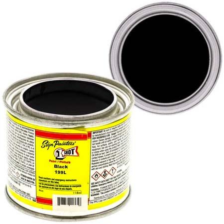 1Shot Lettering Enamel Black 199L 4oz - Nevada Fine Arts