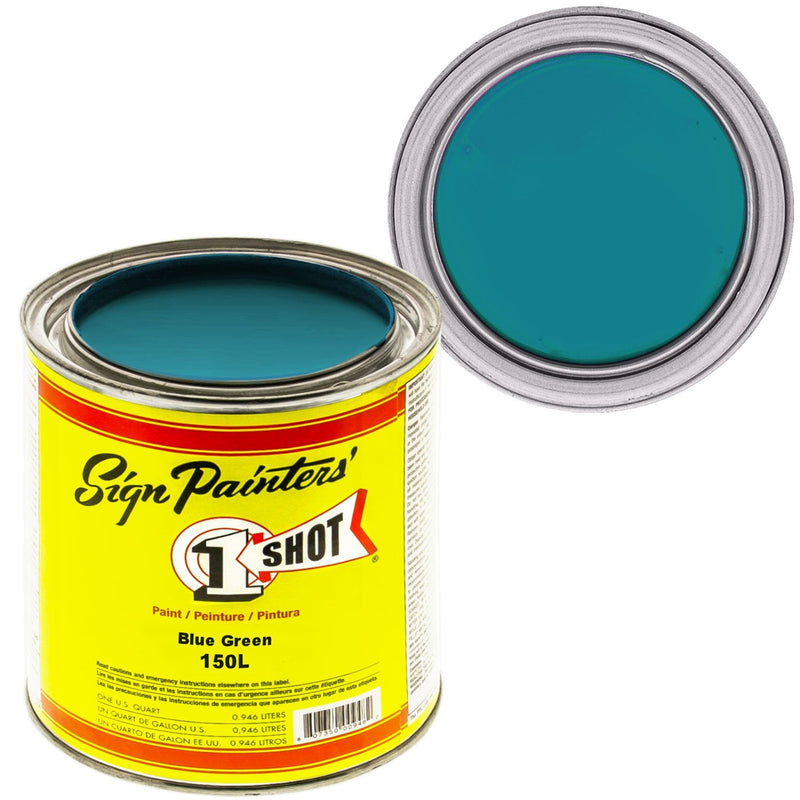 1Shot Lettering Enamel Blue Green 150L 4oz - Nevada Fine Arts