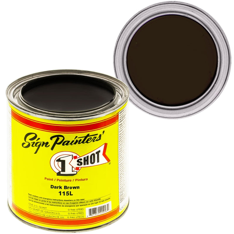 1Shot Lettering Enamel Dark Brown 115L 4oz - Nevada Fine Arts