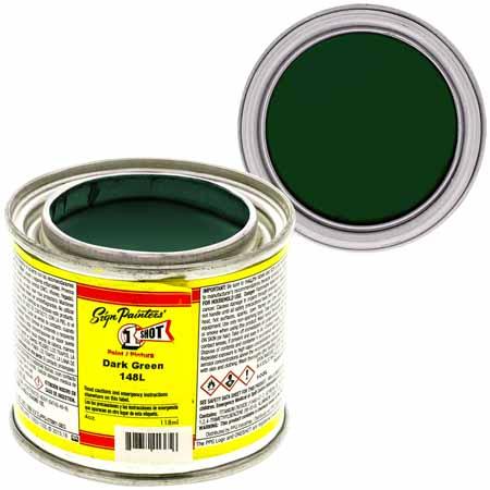 1Shot Lettering Enamel Dark Green 148L 4oz - Nevada Fine Arts