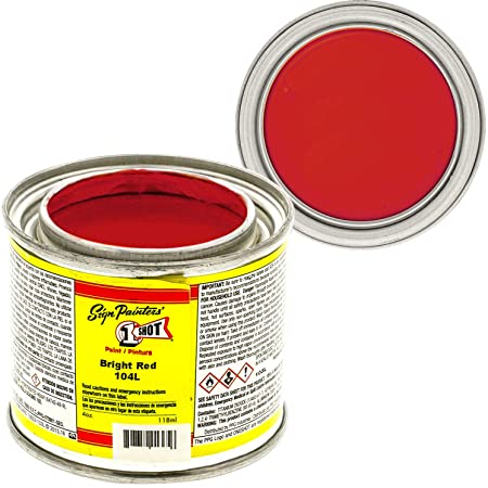 1Shot Lettering Enamel Fire Red 102L 4oz - Nevada Fine Arts
