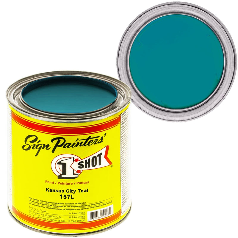 1Shot Lettering Enamel Kansas City Teal 157L 4oz - Nevada Fine Arts
