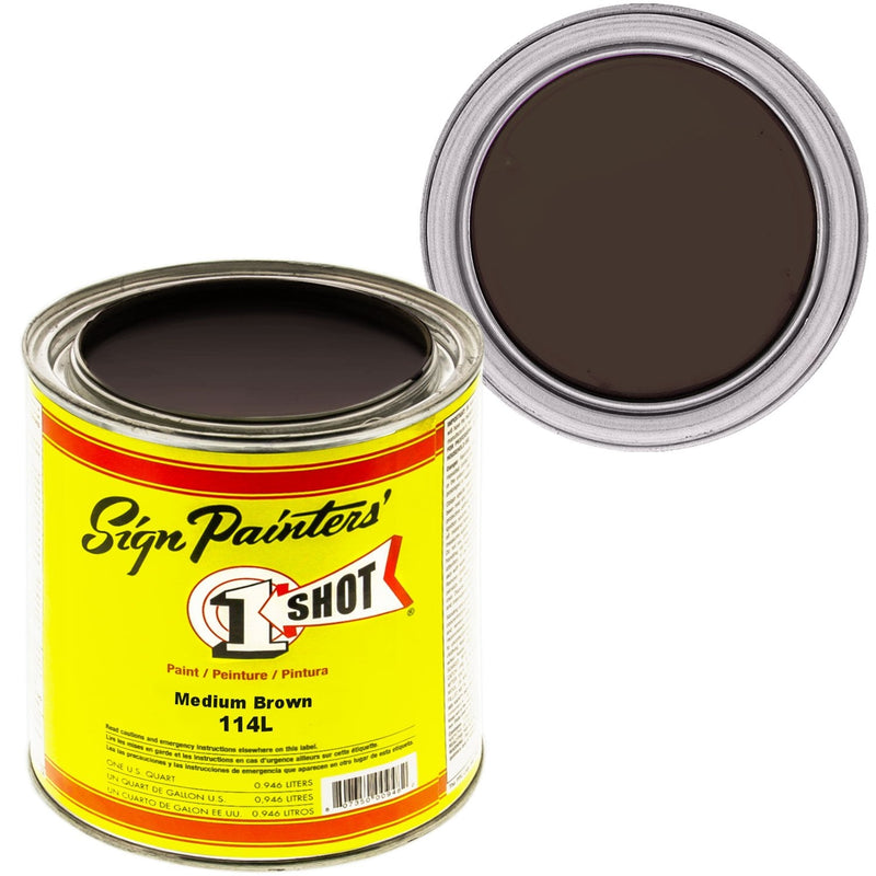 1Shot Lettering Enamel Medium Brown 114L 4oz - Nevada Fine Arts