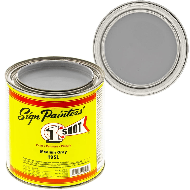 1Shot Lettering Enamel Medium Gray 195L 4oz - Nevada Fine Arts