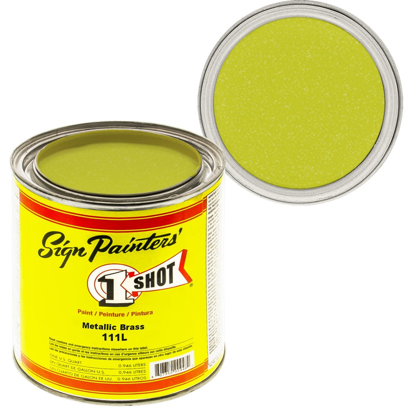 1Shot Lettering Enamel Metallic Brass 111L 4oz - Nevada Fine Arts