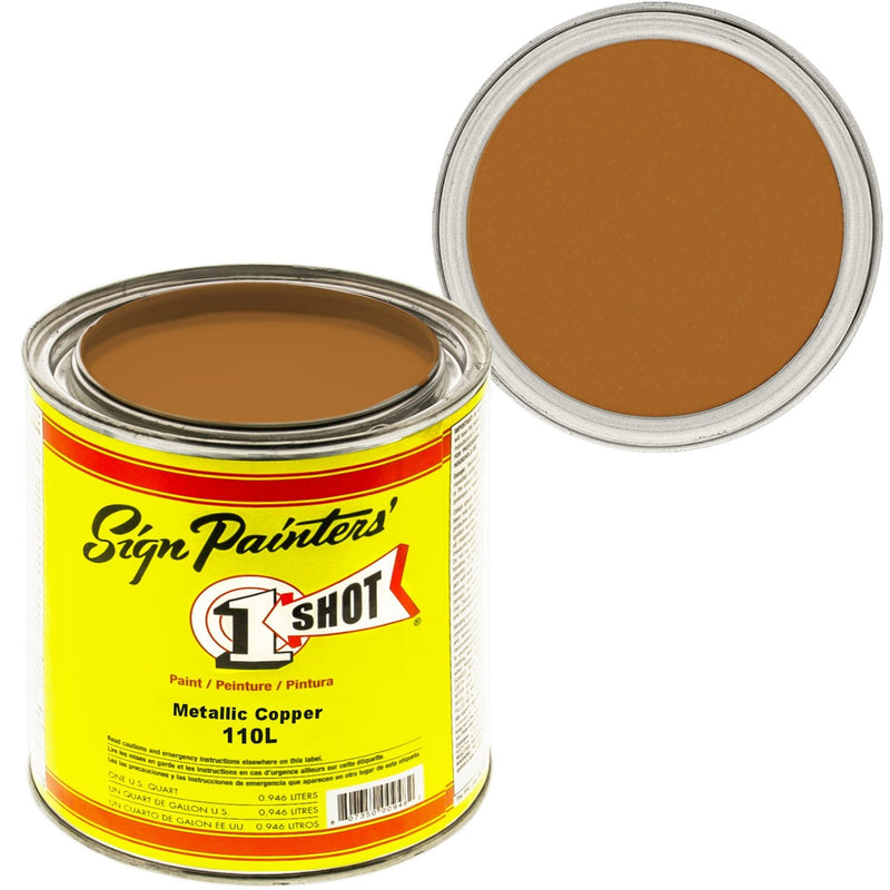 1Shot Lettering Enamel Metallic Copper 110L 4oz - Nevada Fine Arts