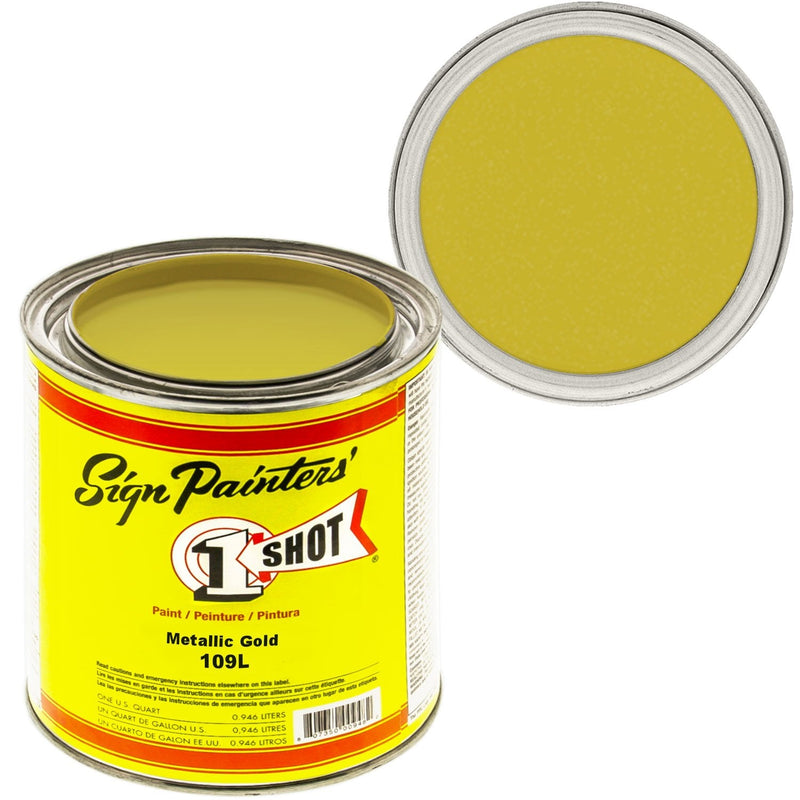 1Shot Lettering Enamel Metallic Gold 109L 4oz - Nevada Fine Arts